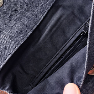 Navy Blue Hemp <b>Wallet</b> Wholesale - Eco-Friendly Hemp Purse with Magnet Closure Custom Logo - Product Image 3