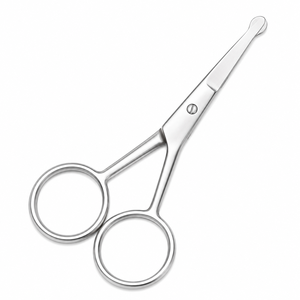 Silver Manicure Rounded Tip <b>Scissors</b> Multi-purpose Beauty Grooming Shears Stainless Steel Cuticle Pedicure Beauty - Product Image 2