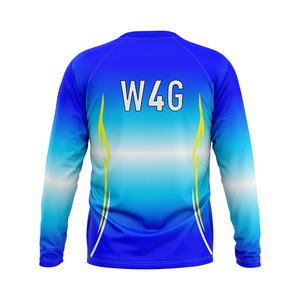 Custom <b>Men's</b> Skinny Fit Heat Transfer Printed Jersey Crew Neck Quick Dry Polyester Sport Shirt Full Sleeve Leisure Top - Product Image 3