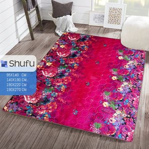 พรมปูพื้นโพลีเอสเตอร์คุณภาพสูง ลายนูน ดูแลง่าย กันลื่น ป้องกันภูมิแพ้ ดีไซน์ลายนามธรรม ผลิตด้วยเครื่องจักร - Product Image 3