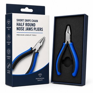 Short Snipe Chain Half Round <b>Nose</b> Jaws Pliers Jewelry Making Tool ZetomedPro - Product Image 3