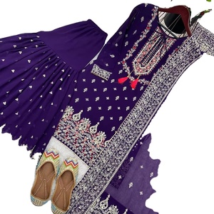 ชุดผ้าชีฟองแท้สำหรับปักเรียงตามลำดับผ้าชาราราสำหรับนักออกแบบล่าสุด - Product Image 1