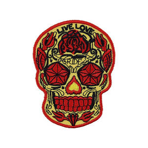 Parche de tela bordado personalizado con logo de chenilla y sarga - Product Image 2