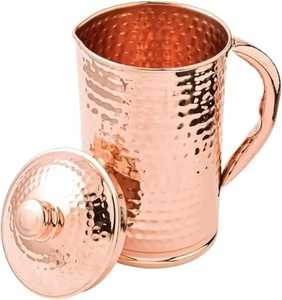 Premium Smooth Pure Copper Water Pitcher Ayurvedic Health <b>Jug</b> Without Lid Kitchen Drinkware Tableware - Product Image 6