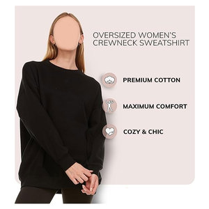 เสื้อสเวตเตอร์สำหรับผู้หญิง เสื้อสเวตเตอร์คอกลมผ้าฟลีซ เสื้อสเวตเตอร์แขนยาว ลำลอง สบาย ใส่สบาย ทรงหลวม ใส่ได้ทุกวัน นุ่ม อบอุ่น - Product Image 3