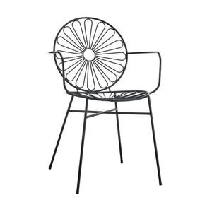 Silla Moderna con Respaldo de Metal y Asiento de Alambre Verde Oliva para Comedor, Sala de Estar, Exteriores, Villas y Apartamentos - Product Image 3