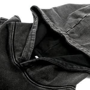Sudadera con Capucha Unisex, Corte Holgado, Color Sólido, Manga Larga, Informal, Impermeable, 100% Algodón, Felpa Francesa - Product Image 4