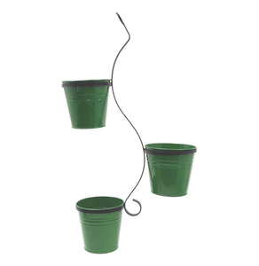 Macetero Colgante Triple de Hierro Premium Diseñado para Arreglos de Jardín Sofisticados - Product Image 1