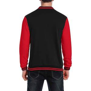 Chaqueta Varsity de Lana para Hombre, Mangas de Mezcla de Algodón, Botones a Presión, Estilo Letterman, Clásica, Retro, Gruesa, para Invierno, Estilo Universitario - Product Image 2