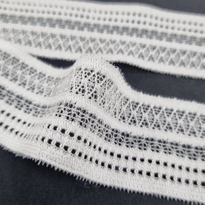 Tissu en dentelle extensible à œillets rayés, 3 cm de large, léger, élastique, pour lingerie, sous-vêtements, vêtements, usage décoratif - Product Image 3