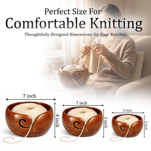 Wooden <b>Yarn</b> Bowls High Quality - Product Image 4