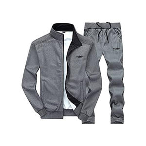 Survêtement noir et rose à fermeture éclair intégrale / Ensemble de survêtement composé d'un haut et d'un pantalon avec votre propre design et logo - Product Image 1