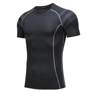 Sports Top T Shirts Rashguard Custom Rash Guard Fitness Gym Shirt Rash Guard Men Short Sleeve Hot Selling Breathable <b>Tight</b> Shirt - Product Image 4