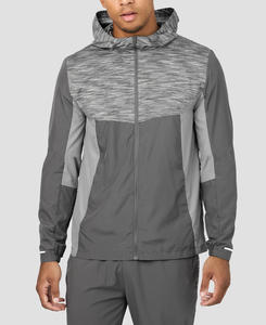 Conjunto de Chaqueta Cortavientos Estampada de Manga Larga para Hombre, Traje Deportivo de Otoño, Microfibra de Nailon de Alta Calidad, Secado Rápido - Product Image 1