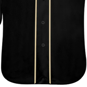 Black Baseball Jersey for Men Button Down Team Uniform Breathable Lightweight <b>Athletic</b> Tournament Sports Apparel Shirt - Product Image 6