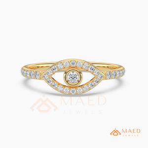 Bague de fiançailles élégante en or avec halo pour femme, idéale pour le quotidien et les mariages - Product Image 6
