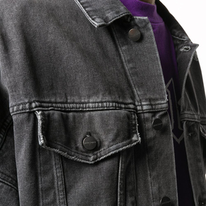 Veste en jean pour homme de haute qualité, best-seller, pour l'automne et l'hiver, veste en jean brodée avec impression DTG, pour la mode - Product Image 4