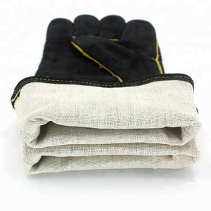 Gants de soudage en cuir extra résistants à la chaleur pour soudeurs TIG, gants de travail en cuir de bonne qualité, export, gants de travail personnalisés - Product Image 5
