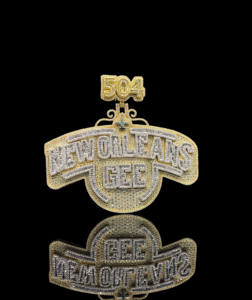 Pendentif pour homme en alliage plaqué or avec diamants, style Hip Hop Bling Ice Drip - Product Image 1