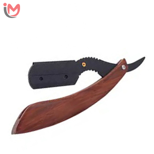 New High Quality Personalized Men's <b>Straight</b> <b>Razor</b> Stain Less Steel Solid Color Black Shaving <b>Razors</b> for Barber OEM Wholesale - Product Image 5