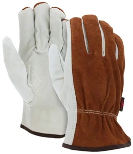Guantes de Seguridad de Cuero Vacuno de Primera Calidad, Protección para las Manos, Cómodos para Conductores, Antiestáticos y Resistentes al Calor - Product Image 1