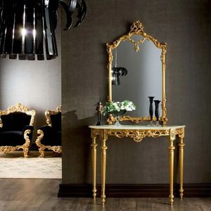 Hand Made Console <b>Table</b> With <b>Mirror</b> Frame Antique Design Wooden Frame wooden Top Hallway Entryway Living Room Furniture - Product Image 4