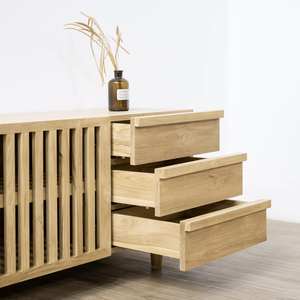 Aparador de Madera de Teca Indonesia de Lujo, Mueble de Almacenamiento para Cocina, Dormitorio, Villa, Hotel, Proyecto en el Medio Oriente - Product Image 3