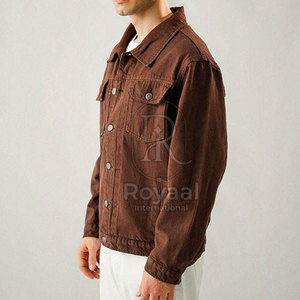 Veste d'hiver côtelée en jean uni léger, confortable, au meilleur prix, en vente - Product Image 6