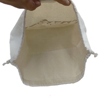 Bolsa de lavandería para hotel personalizada con logotipo impreso almacenamiento reutilizable lavable liso 8 Oz bolsa de lona de algodón con cordón bolsa de polvo