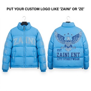 Chaqueta Acolchada de Algodón Premium 180 GSM Azul con Diseño Acolchado, Logotipo Personalizado Termotransferible, Cremallera Completa, Capucha, Resistente al Viento e Impermeable, Camuflaje - Product Image 1