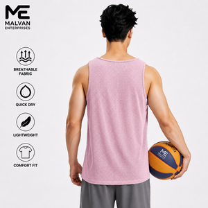 Sports Knitted Polyester Sporty Boy's <b>Singlet</b> Sleeveless Vest Gym Mens Tank Top Bodybuilding Fitness <b>Running</b> Anti-Pilling - Product Image 2