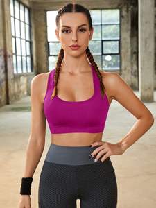 Soutien-gorge de sport sans couture réglable pour femmes avec compression élastique douce et motif imprimé pour adultes actifs - Product Image 6