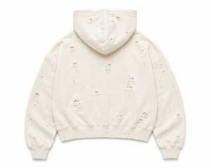 Sudadera con capucha y cremallera para hombre, estilo vintage, desgastada, con bolsillos canguro y puños acanalados - Product Image 2