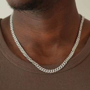 Hip Hop Jewelry 9mm Sterling Silver Miami Cuban Infinity Link <b>Chain</b> 20 Inch Natural Diamonds IGI Certified Wedding Engagement - Product Image 2