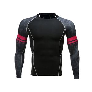 Secado rápido transpirable protección UV ropa de entrenamiento camisetas gimnasio ajuste camisa de manga larga compresión Unisex 100% poliéster - Product Image 3