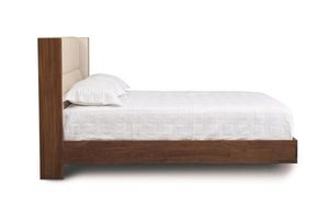 Luxury Solid Wood Framed Fabric <b>Bed</b> | Mid-Century Modern Hotel Bedroom Furniture - Product Image 3