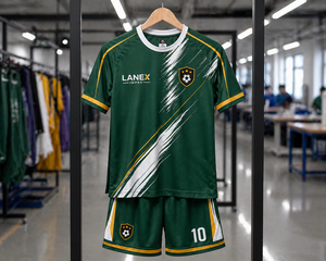 Conjunto de Uniforme de Fútbol de Alta Calidad para Hombre, Camisetas y Pantalones Cortos Personalizados para Equipo, Tela Resistente con Ajuste Cómodo para Entrenamiento y Partido - Product Image 6