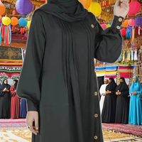 Nouvelles Robes Abaya Élégantes pour Femmes Grandes Tailles à Manches Longues, Respirantes, Légères, Extensibles dans les Quatre Sens et Infroissables
