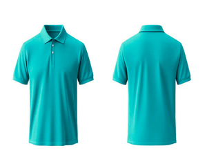 เสื้อโปโลแขนสั้นสีน้ำเงินสำหรับผู้ชาย ผ้าถัก สีพื้น ลำลอง ทรงปกติ ดีไซน์ติดกระดุม - Product Image 4