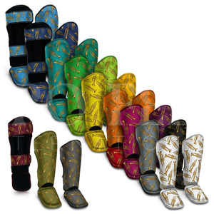 Protège-tibias en cuir PU pour Muay Thai, Enfants et Adultes, Protection des jambes pour Arts Martiaux, Entraînement de Kickboxing, Équipement de Combat MMA - Product Image 1