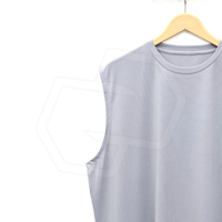 Débardeur Unisexe Gris Sans Manches en Polyester Respirant pour Adultes – Tenue de Sport Athlétique et Maillot de Performance pour l'Athlétisme – Vente en Gros