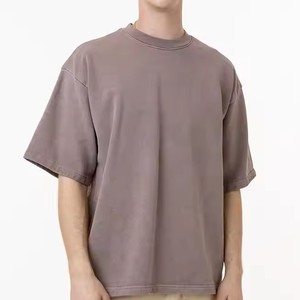T-shirt Homme Uni à Manches Courtes, Col Rond, Coupe Classique, en Coton Doux, Respirant, Séchage Rapide, Grammage Lourd - Product Image 6