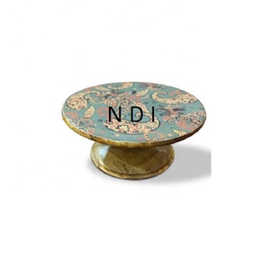 Classic Style Inner Enamel Finishing Cupcake Dessert Birthday Party <b>Cake</b> <b>Stand</b> With <b>Glass</b> Dome For Decoration Accessories Usage - Product Image 2