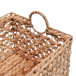 Panier de rangement en jacinthe d'eau tressé à la main avec poignées, organisateur de maison, panier à linge naturel pour enfants, écologique, vente en gros B2B - Product Image 3