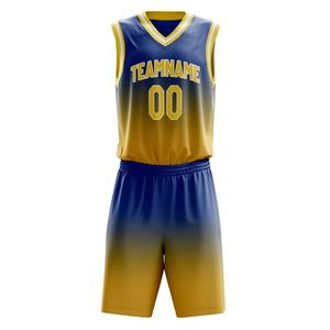 Tenue de basketball personnalisée pour hommes, maillots d'équipe respirants en maille, polyester à séchage rapide, broderie en twill, équipe professionnelle - Product Image 3