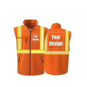 Chaleco de Seguridad Reflectante de Alta Visibilidad con LED, Impermeable, Multibolsillos, de Poliéster Transpirable, Clase 3 ANSI, para Construcción - Product Image 3