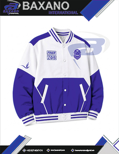 เสื้อแจ็คเก็ตวาร์ซิตี้ Zeta Phi Beta ZPB สีน้ำเงินขาว แบบตัวอักษรกรีก ปักลายสไตล์วิทยาลัย สำหรับผู้หญิง - Product Image 5