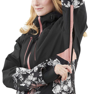 Veste de snowboard imperméable pour femme, imprimé floral, coupe-vent, manteau de ski d'hiver, isolée thermiquement, vêtements de sport de montagne pour l'extérieur - Product Image 5