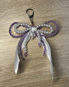 Colorful Boho Embroidery Beaded Keychain Handmade Designer <b>Bag</b> <b>Charm</b> - Product Image 2