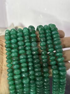 Grandes perles rondes lisses en onyx vert, brins de 16 pouces, 10 mm, 12 mm, perles en onyx vert naturel pour la fabrication de bijoux, vente en gros - Product Image 4